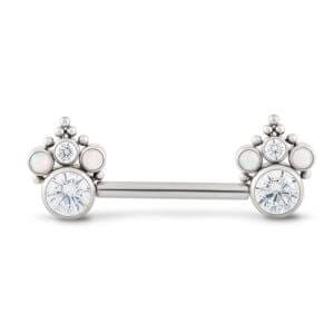 Tilum 14g 9/16" Opulence Titanium Nipple Barbell — Τιμή ανά 1