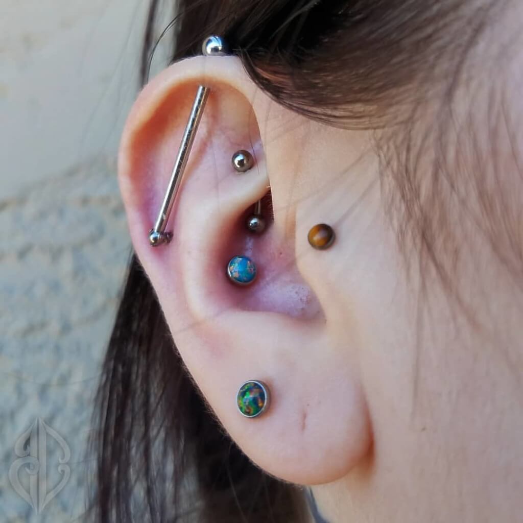 Floating lobe piercing - $50.00 includes jewelry at Iron Palm Tattoos & Body Piercing in downtown Atlanta.