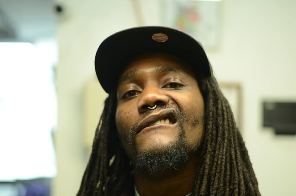 Damien Beckham, a tattoo artist, shows off a septum piercing by Mo9 at Iron Palm Tattoos. Call 404-973-7828 or stop by for a free consultation with an Iron Palm body piercer. Walk in are welcome.