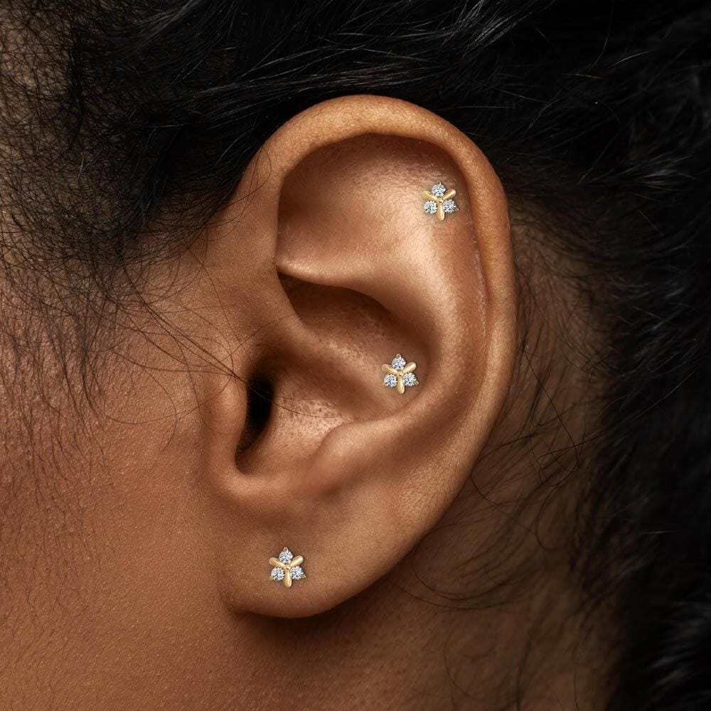 Tilum 14 καρατίων Κίτρινο Χρυσό Propelled Jewels Threadless Top - Τιμή ανά ένα