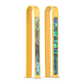 PVD Gold Abalone Clip Ear Weight — Price Per 2