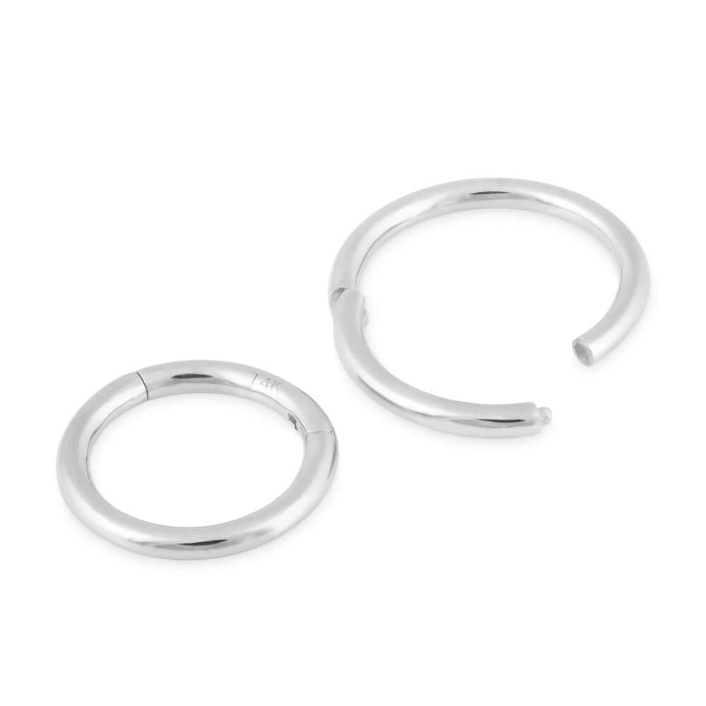 Tilum 16g 14kt Λευκός Χρυσός Απλό Κλικ - Τιμή ανά 1