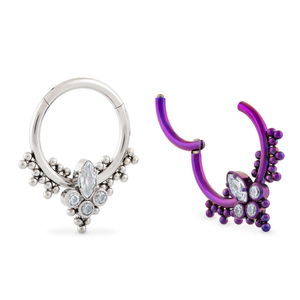 Tilum 16g Grand Marquis Jeweled Titanium Clicker — Τιμή ανά 1