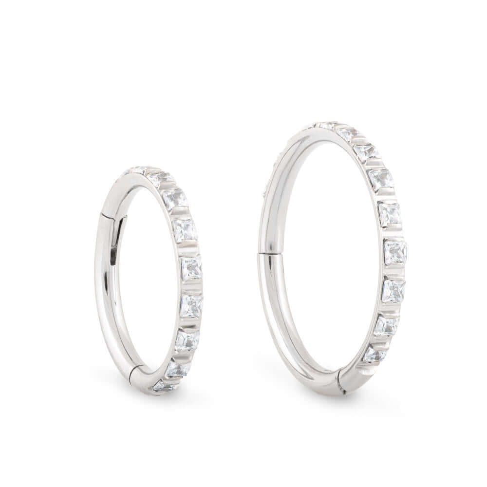 Tilum 16g Square Jewel Sideline Titanium Clicker — Τιμή ανά 1