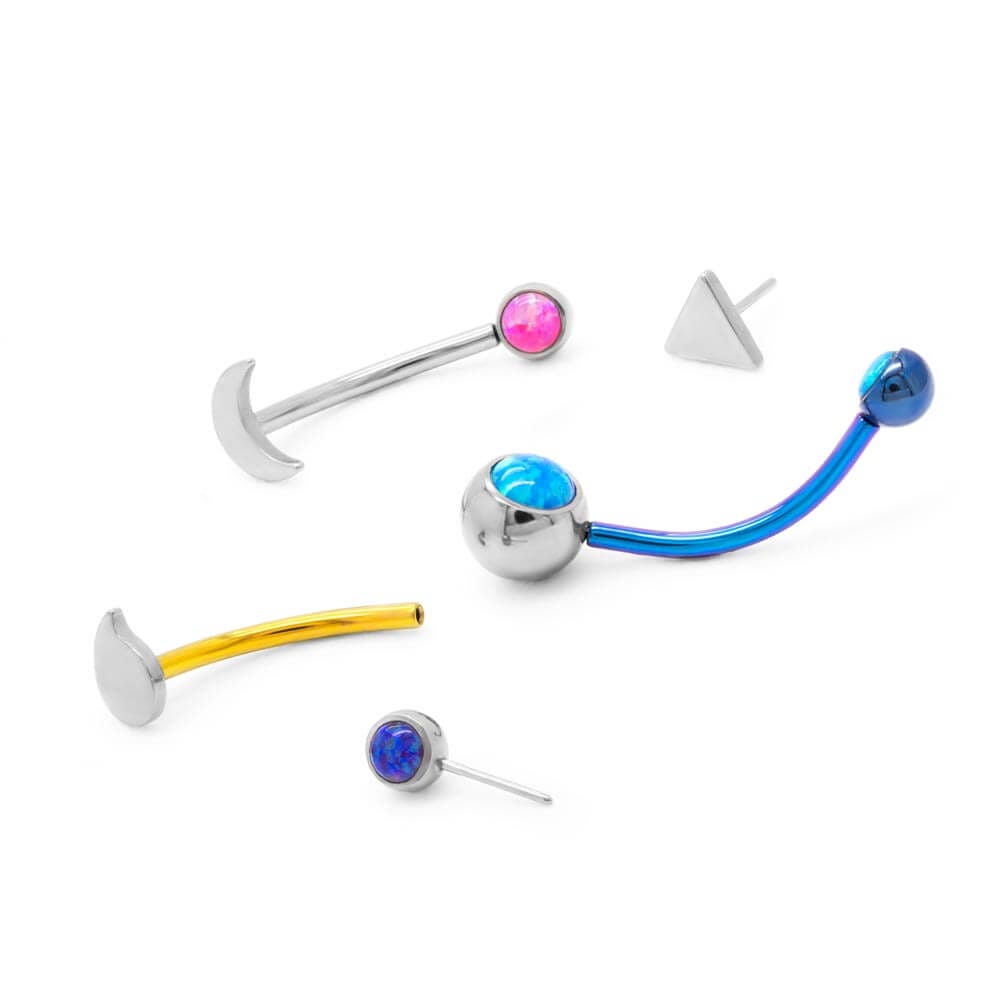 Tilum 18g Titanium Threadless Barbell Barbell Shaft - Τιμή ανά 1