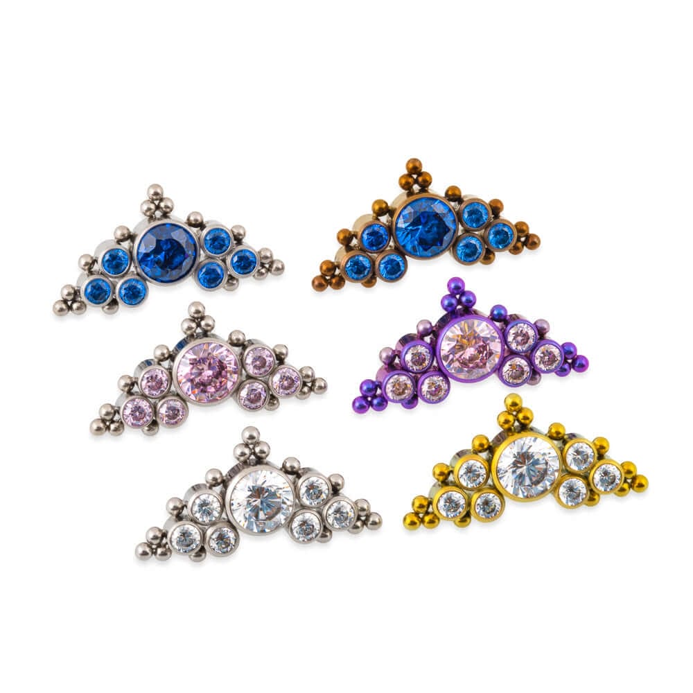 Επιφάνεια Tilum Jeweled Phoenix Titanium Threadless Top - Τιμή ανά 1