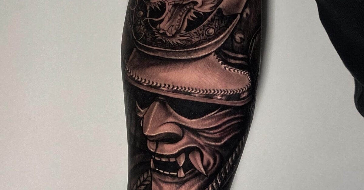 Solid Black Work Tattoo Design - Iron Palm Tattoos & Body Piercing