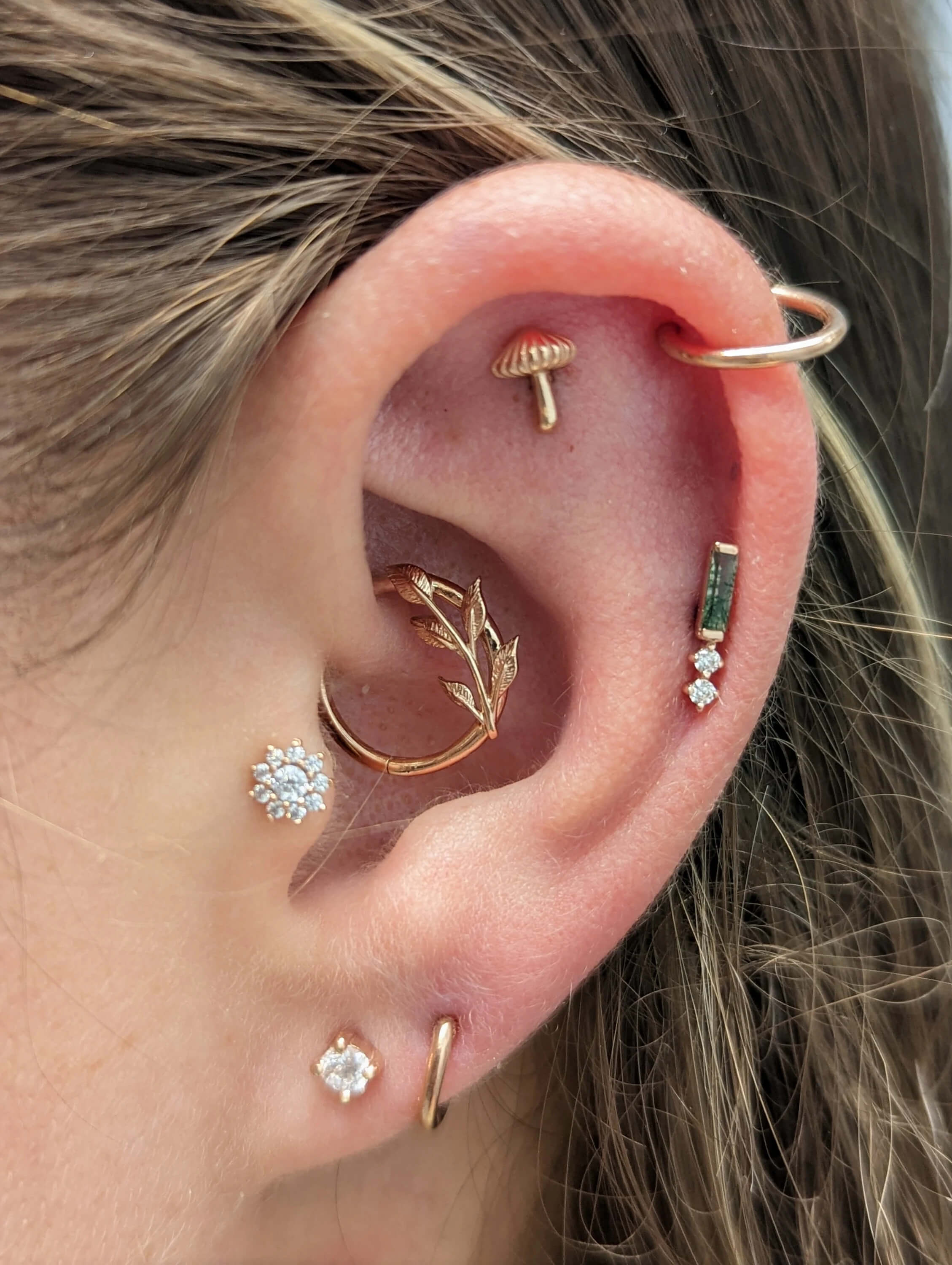 Orbital Body Piercing At Iron Palm Tattoos is $65.00 and includes jewelry with the service. Our Body piercing shop is in downtown Atlanta. Call 404-973-7828 or walk in for a free consultation.