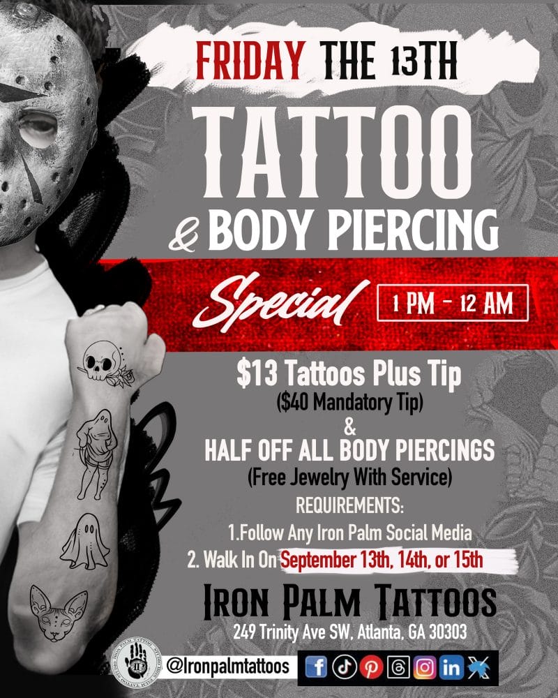 Divendres 13 A Iron Palm Tattoos 2024 4.5