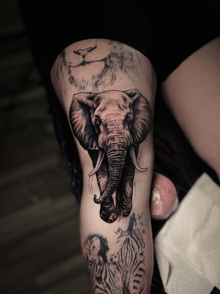 Lucky Black Elephant Temporary Tattoo (set of 3) - Etsy, image size:768x1024