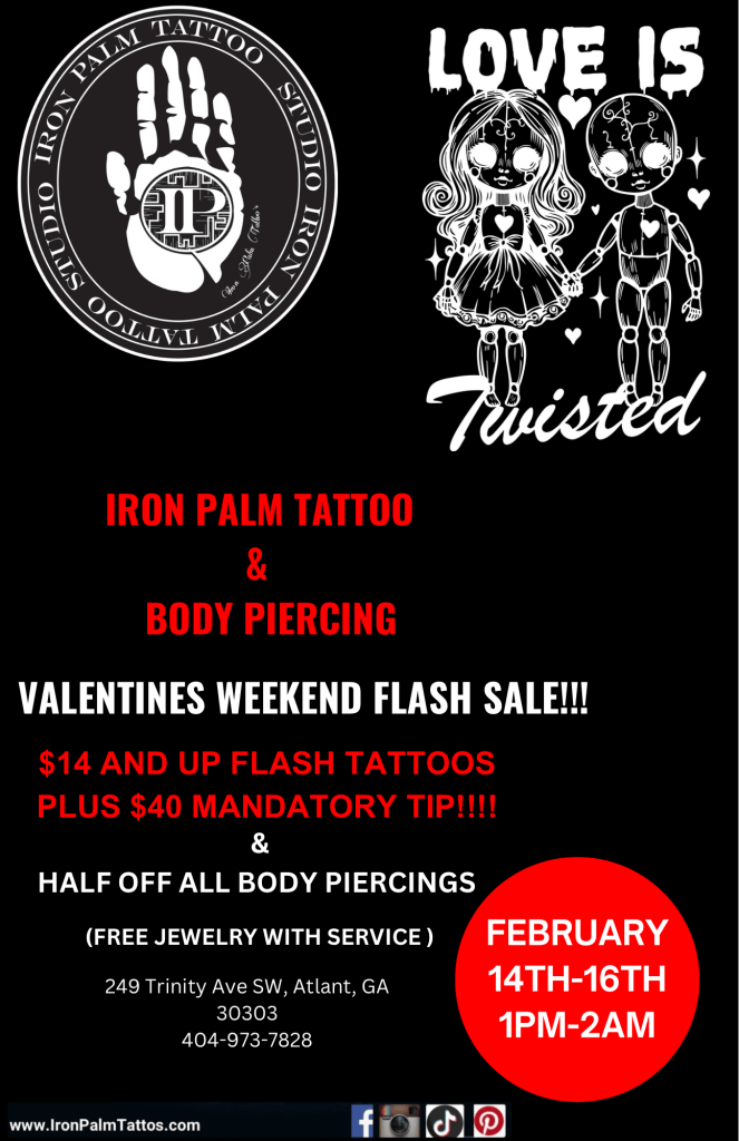 Valentines Day 2025 Iron Palm Tattoos