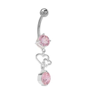 Add a soft sparkle to your navel piercing with this Pinkplicity Belly Ring, featuring a pink jewel and matching dangle charm. Clean, lightweight, and stylish for daily wear. Call or text Iron Palm Tattoos at 404-973-7828 to check availability or visit the shop.